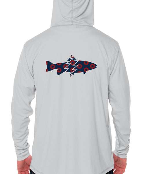Hooded Long Sleeve Performance Sun Shirt - Trout X Donuts