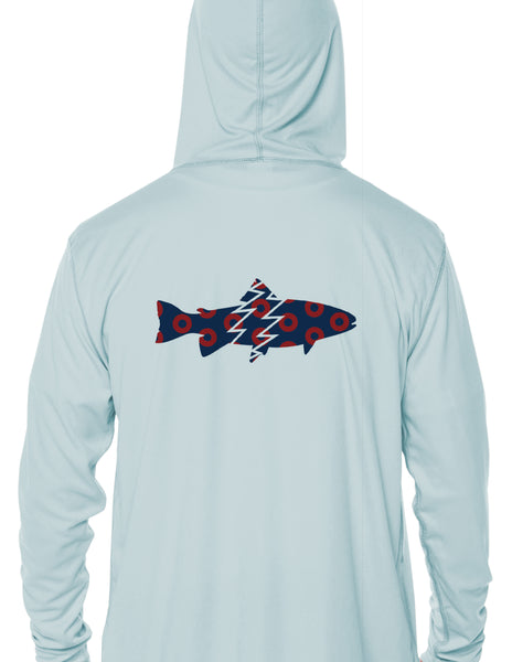 Hooded Long Sleeve Performance Sun Shirt - Trout X Donuts