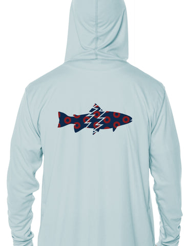 Hooded Long Sleeve Performance Sun Shirt - Trout X Donuts