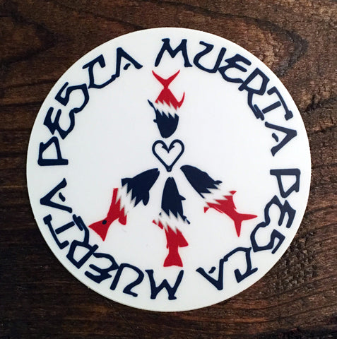 Premium Vinyl Peace Love Pesca Decal