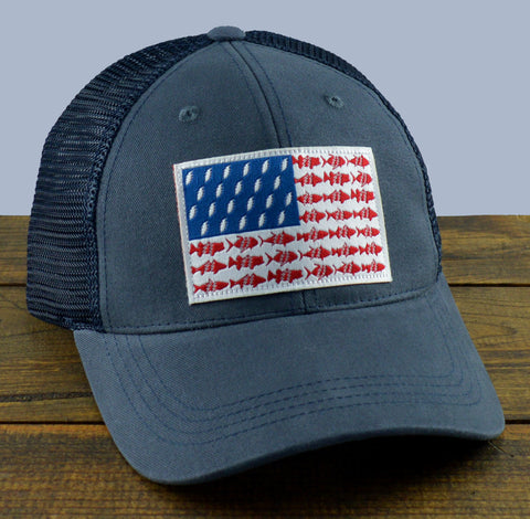 Navy Pesca 'Merica Mesh-Back Trucker Hat