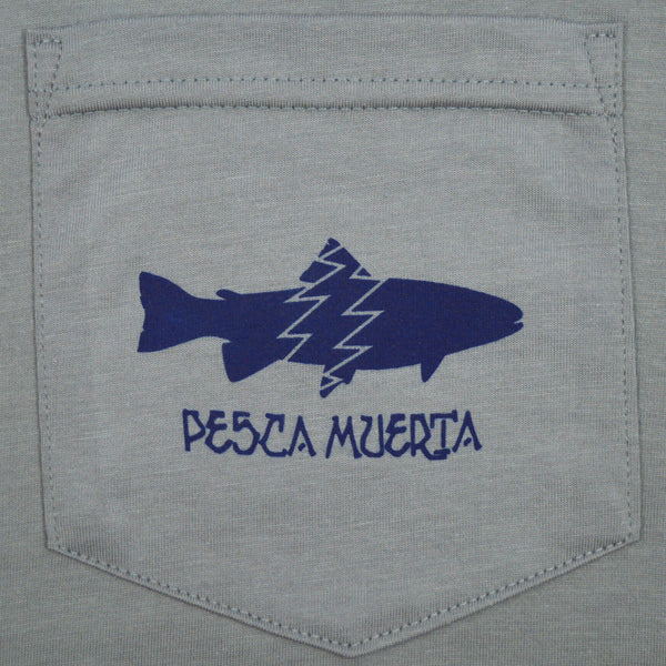 Long Sleeve Pocket T-Shirt - Pesca Muerta Trout Logo
