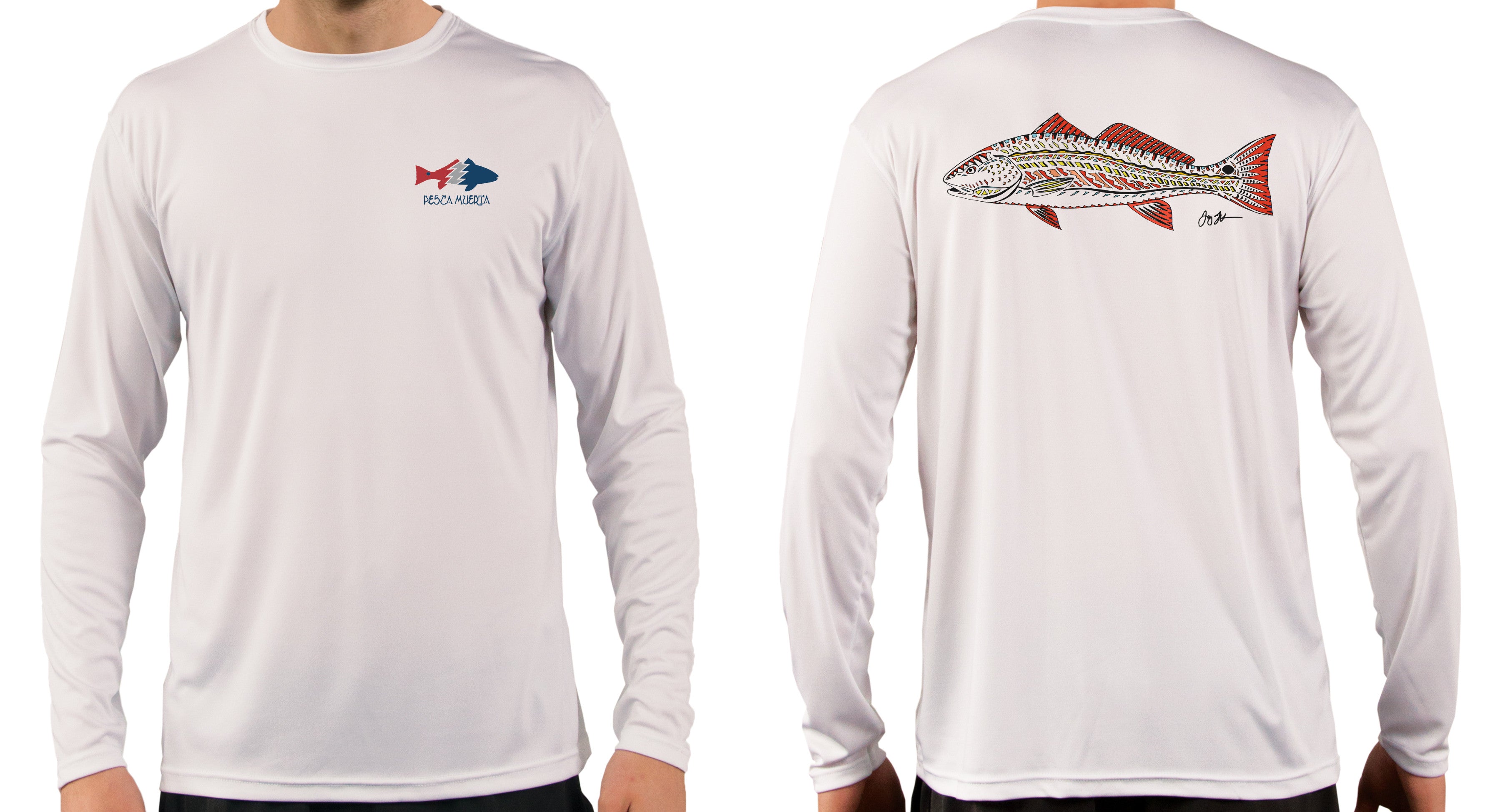 ★人気★【New era】★OUTDOOR “ FISH ALL DAY” T-SHIRT.S★ Solar_LS_White_AS_Redfish.jpg?